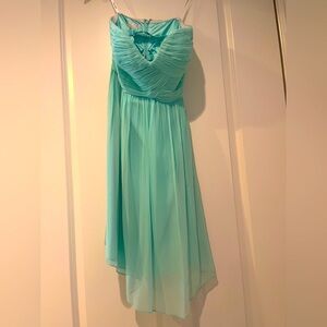 Donna Morgan silk and chiffon strapless dress